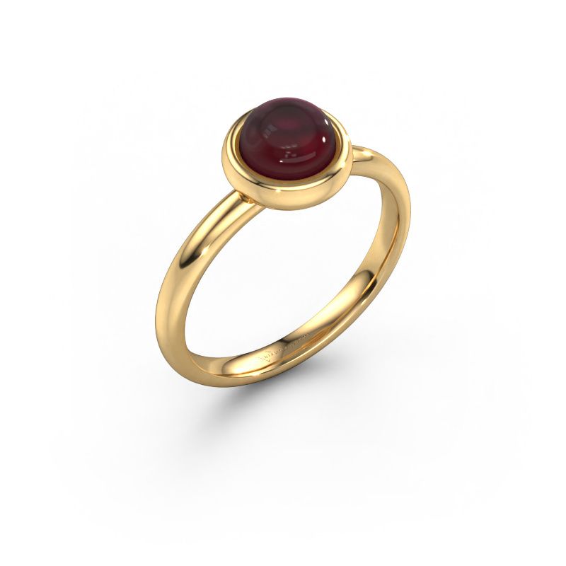 Bague Blossom RND 585 or jaune grenat 5 mm