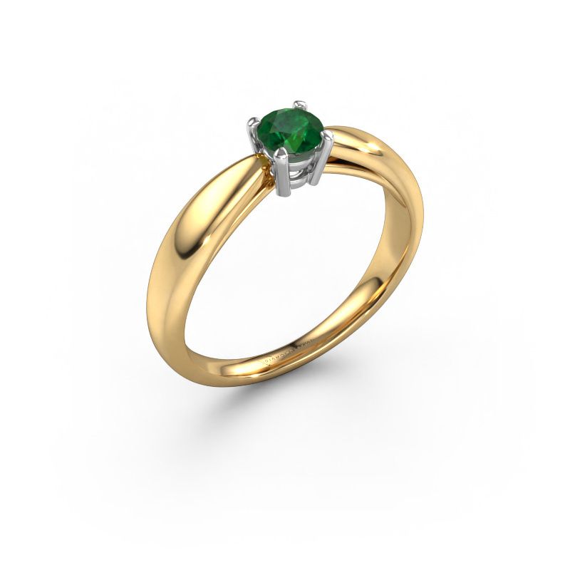 Verlobungsring Nichole 585 Gold Smaragd 4.2 mm