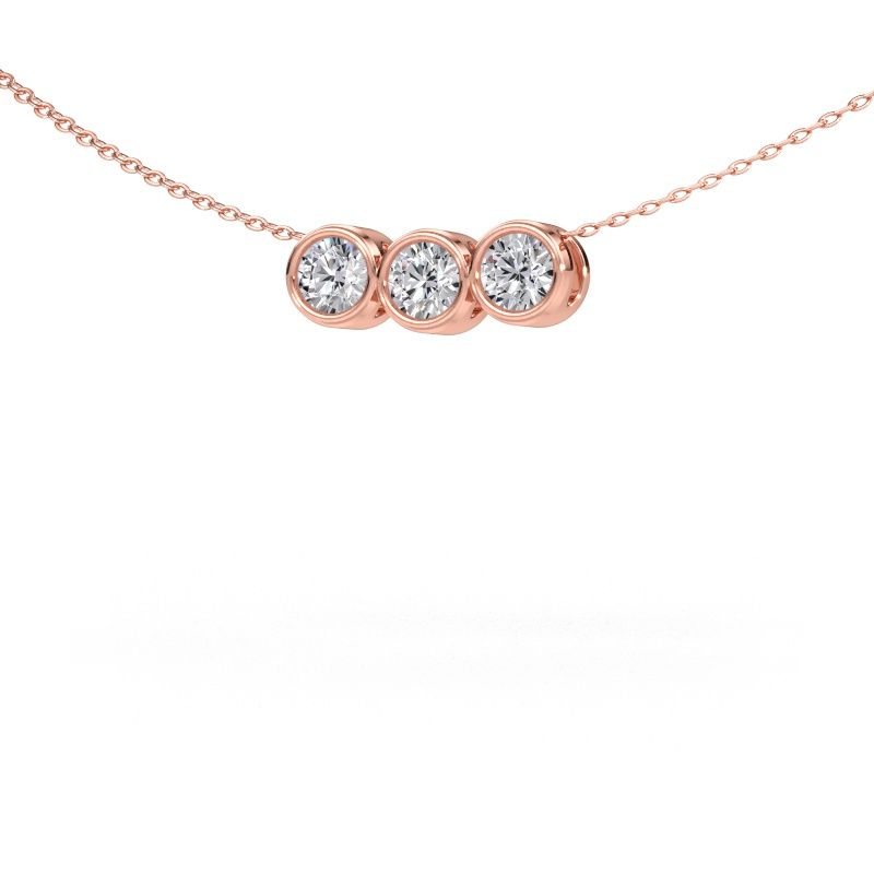 Necklace Kim 3 585 rose gold lab-grown diamond 0.75 crt