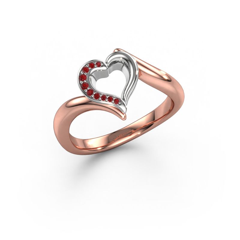Ring Katlyn 585 rose gold ruby 0.8 mm