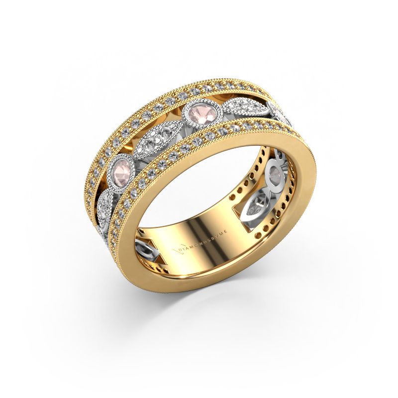 Ring Jessica 585 gold morganite champagne 2.5 mm