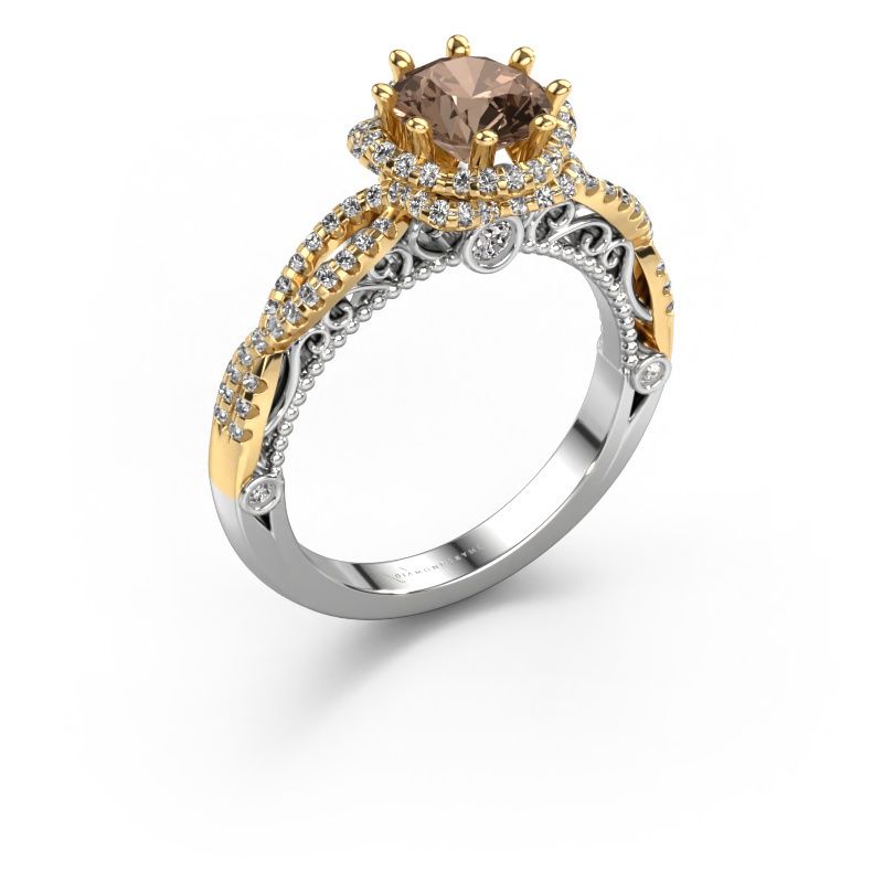 Verlobungsring Lysanne 585 Weißgold Braun Diamant 1.45 crt