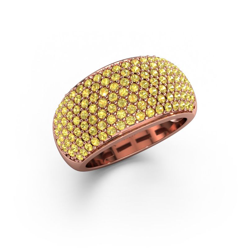 Ring Kati 585 rose gold yellow sapphire 1.3 mm