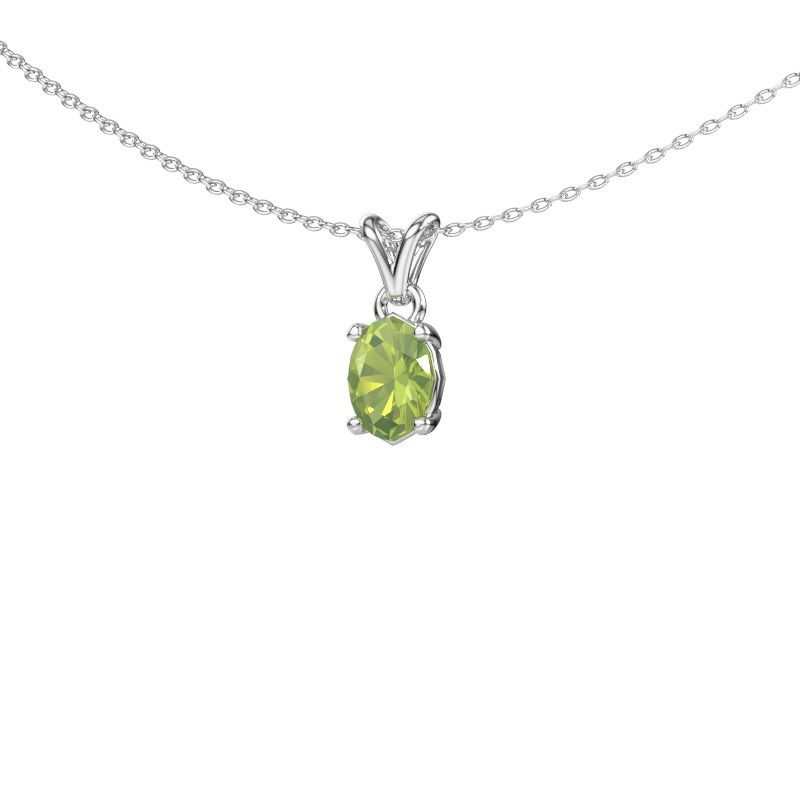 Anhänger Lucy 1 585 Weißgold Peridot 7x5 mm
