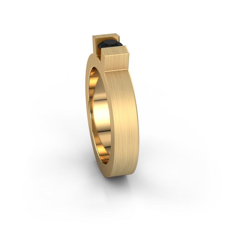 Afbeelding van Ring Leena 1<br/>585 goud<br/>Zwarte diamant 0.36 crt