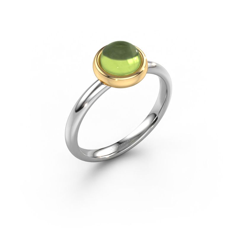 Ring Blossom RND 585 white gold peridot 5 mm