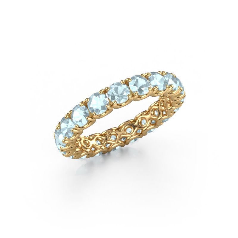 Stackable ring Estee 3.4 585 gold aquamarine 3.4 mm