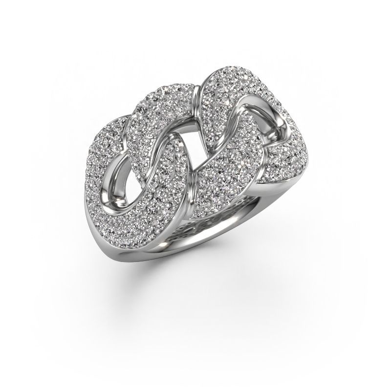 Ring Kylie 3 13mm 950 platinum diamond 1.217 crt