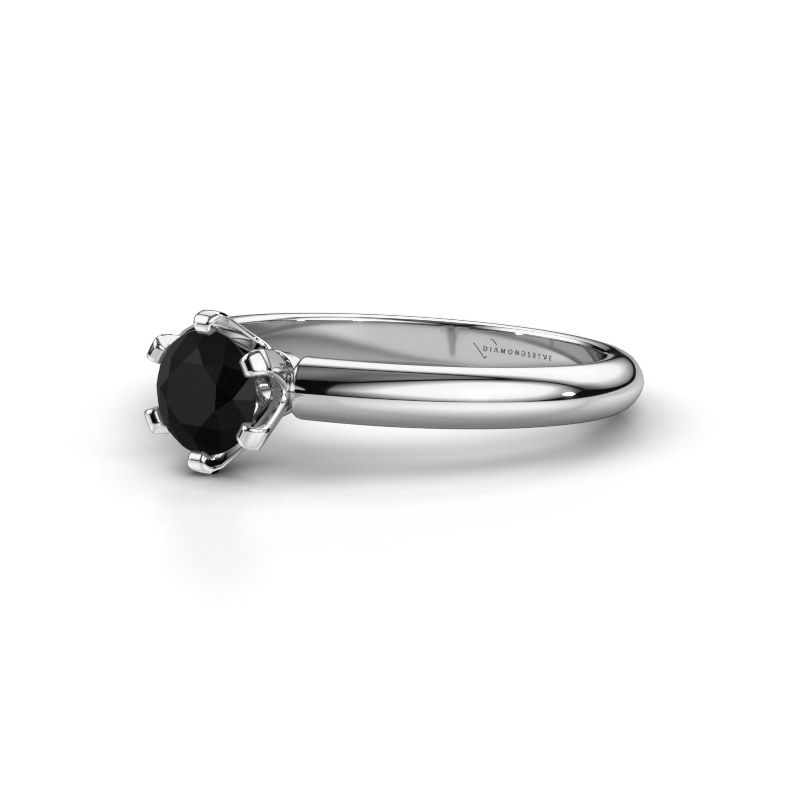 Image de Bague de fiançailles Tiffy 1<br/>950 platine<br/>Diamant noir 0.60 crt