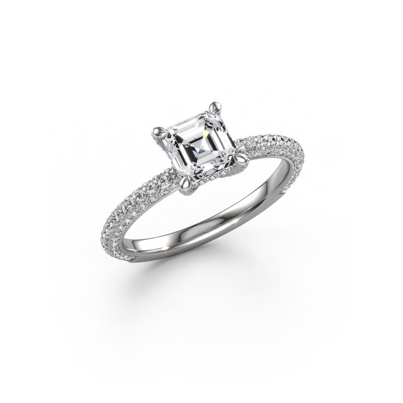 Engagement ring Saskia 2 ASH 950 platinum lab grown diamond 1.598 crt