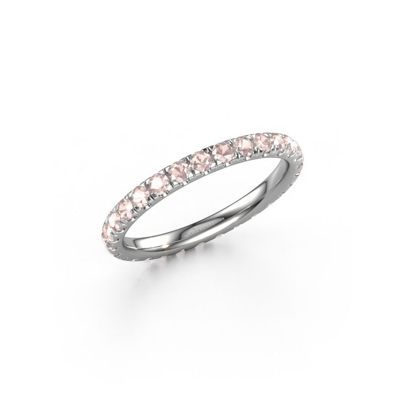 Stackable ring Jackie 2.0 950 platinum morganite champagne 2 mm