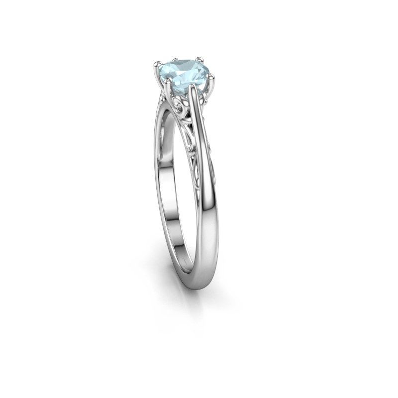 Image of Engagement ring shannon cus<br/>950 platinum<br/>Aquamarine 5 mm