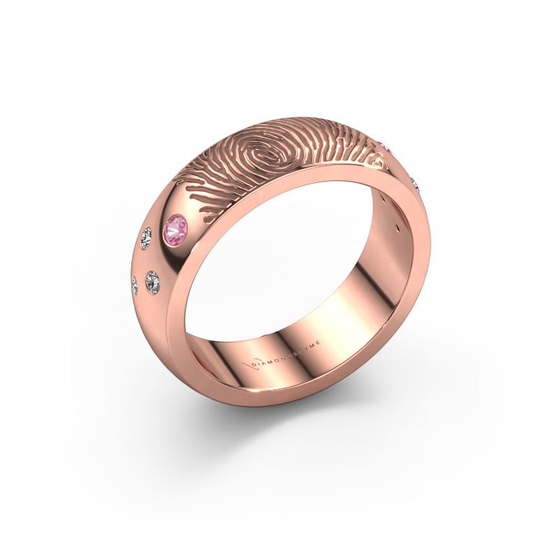 Alliance Minke 585 or rose ±6x2.3 mm saphir rose
