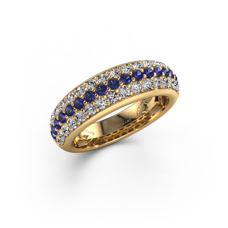 Ring Emely 8 585 goud saffier 1.9 mm
