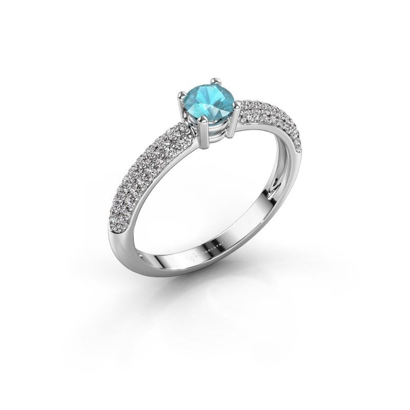 Image of Ring Marjan<br/>950 platinum<br/>Blue topaz 4.2 mm