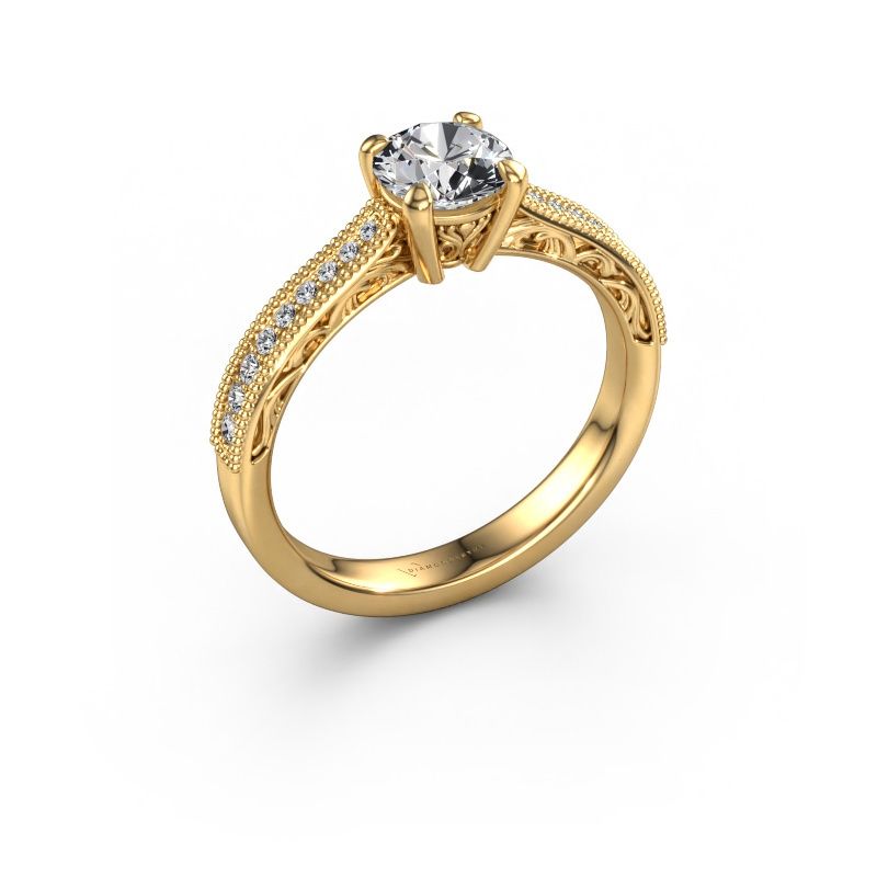 Engagement ring Shonta RND 585 gold lab grown diamond 0.834 crt