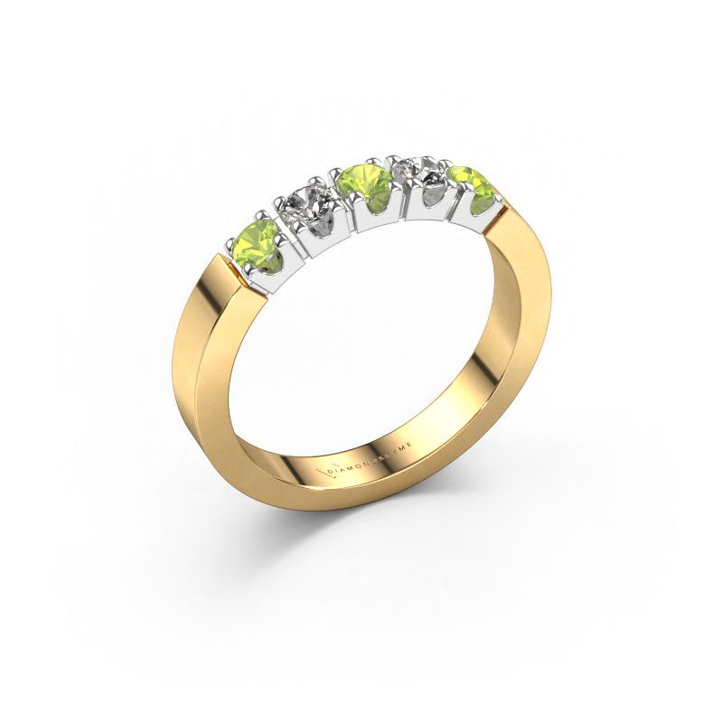 Ring Dana 5 585 goud peridoot 3 mm