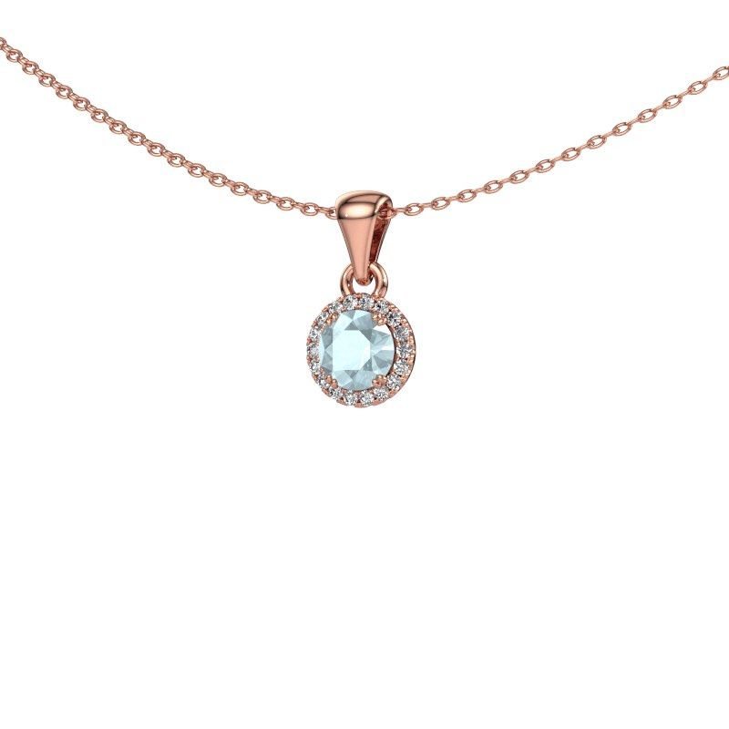 Anhänger Seline rnd 585 Roségold Aquamarin 4.7 mm