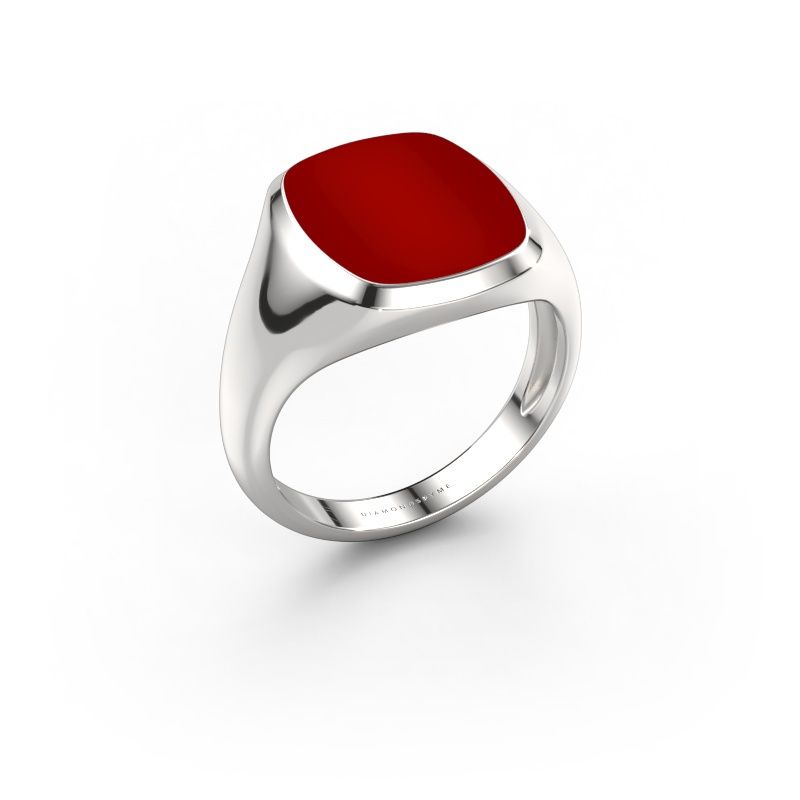 Signet ring Benjamin 3 Light 950 platinum carnelian 14x12 mm