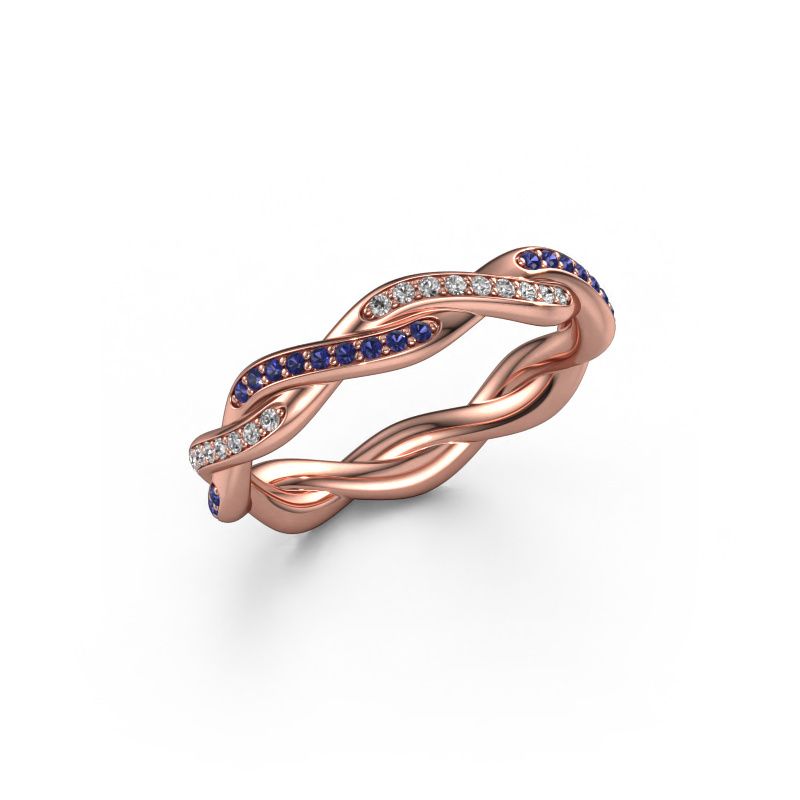 Bague superposable Swing full 585 or rose saphir 1 mm