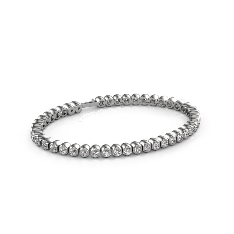 Tennis bracelet Bianca 3 mm 585 white gold lab-grown diamond 4.40 crt