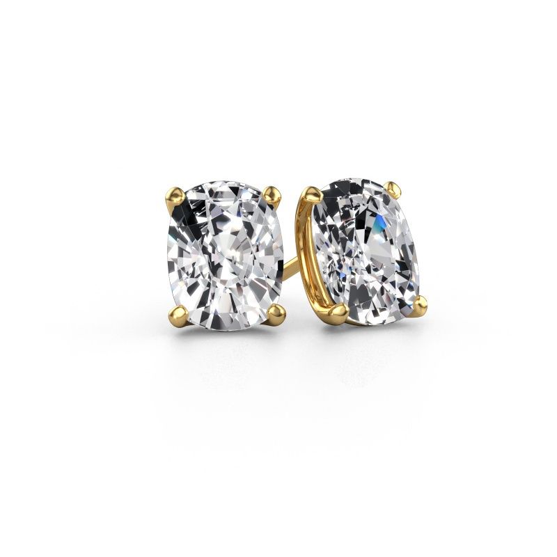 Stud earrings Sam CSH 585 gold lab grown diamond 6.00 crt