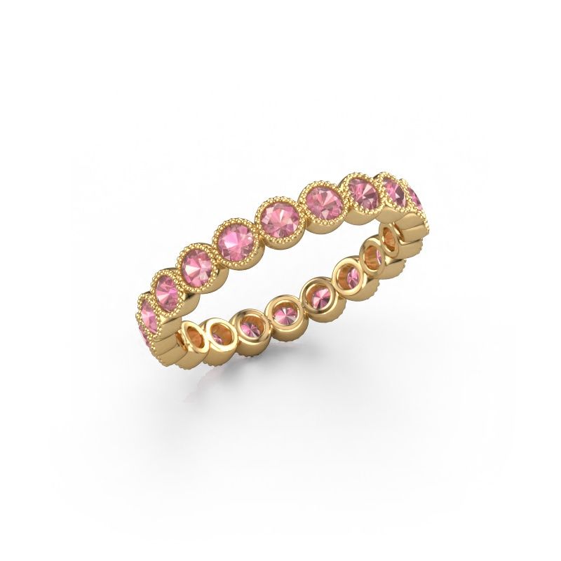 Ring Mariam 0.05 585 gold tourmaline pink 2.4 mm
