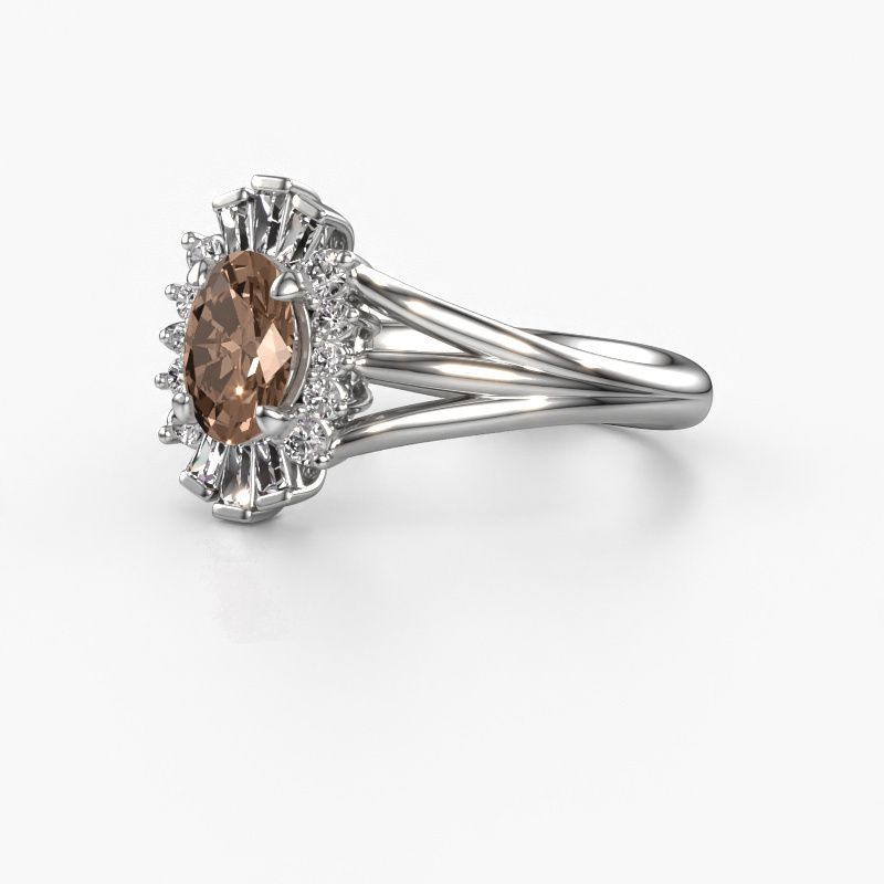 Image of Engagement ring Andrea 950 platinum brown diamond 1.013 crt
