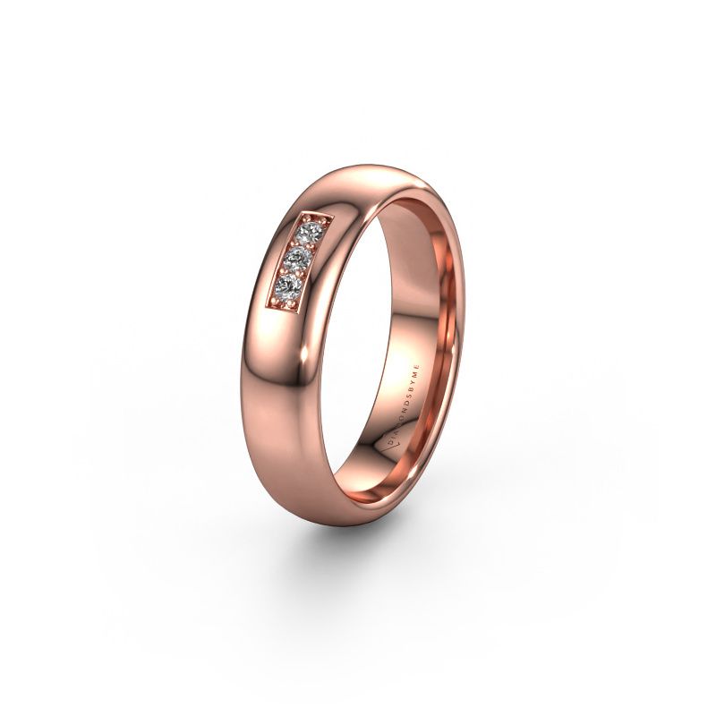Ehering WH0110L35BP 585 Roségold Lab-grown Diamant ±5 x 2 mm