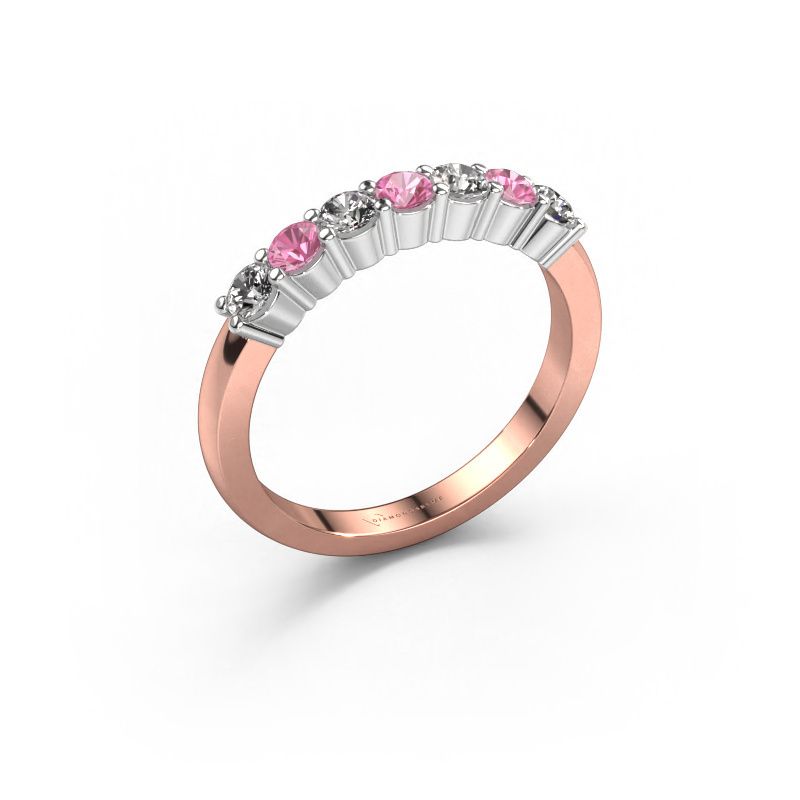 Ring Yasmin 7 585 Roségold Pink Saphir 2.7 mm