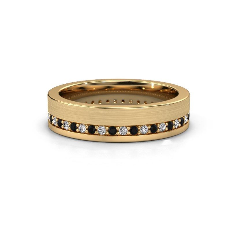 Image of Wedding ring WH0303L15BPM<br/>585 gold ±5x2 mm<br/>Black diamond 0.484 crt