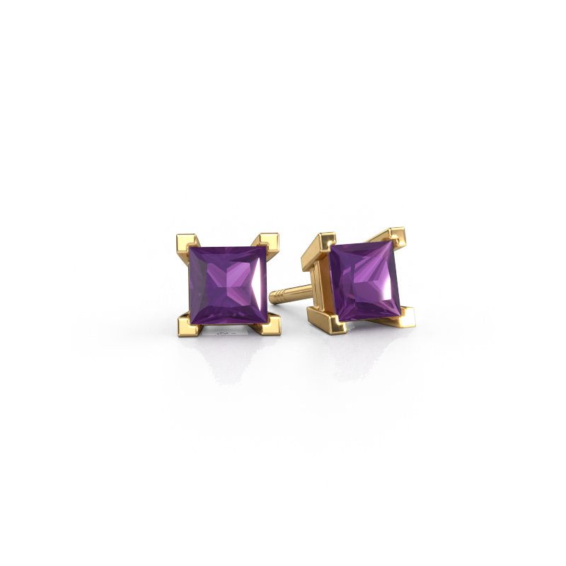 Stud earrings Ariane 585 gold amethyst 5 mm