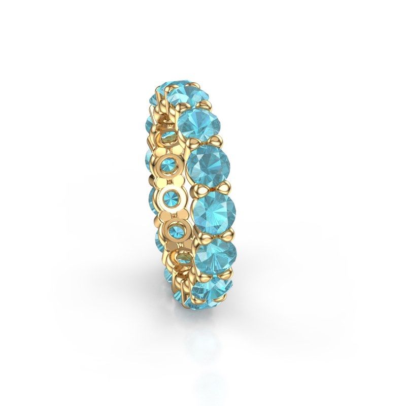 Bild von Ring heddy rnd 4.2<br/>585 Gold<br/>Blau Topas 4.2 mm