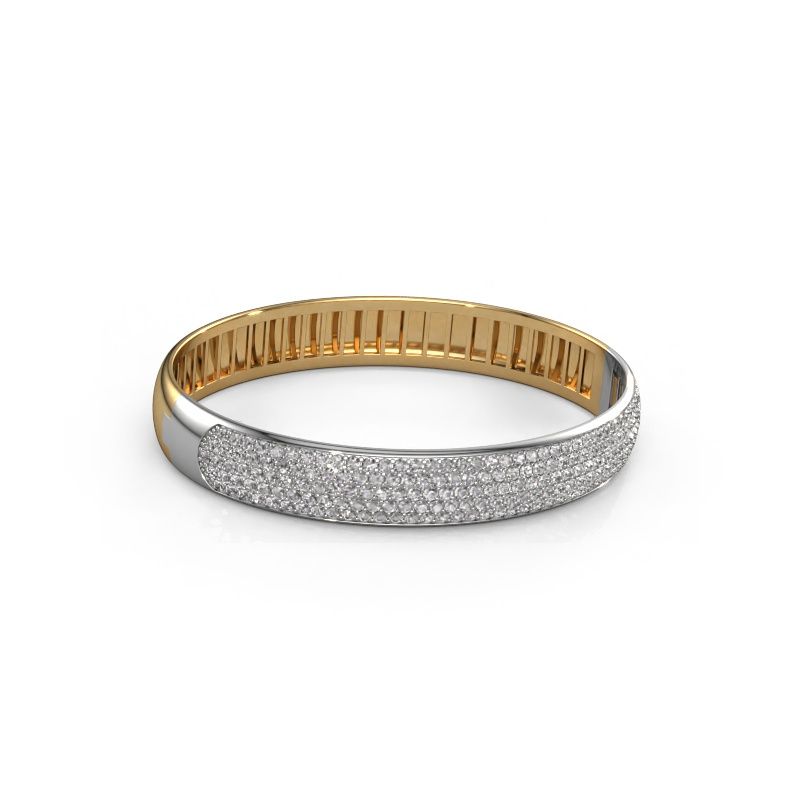 Bangle Emely 10mm 585 gold zirconia 1.7 mm
