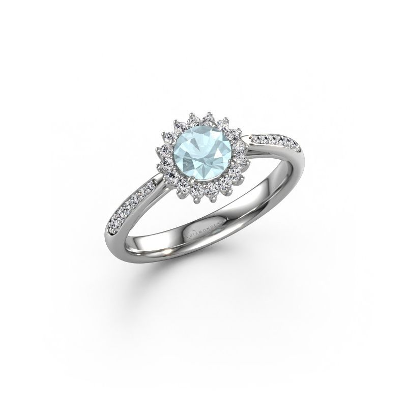 Engagement ring Tilly RND 2 express 585 white gold aquamarine 5 mm
