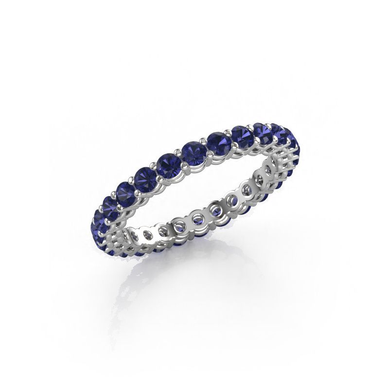 Stackable ring Michelle full 2.4 950 platinum sapphire 2.4 mm