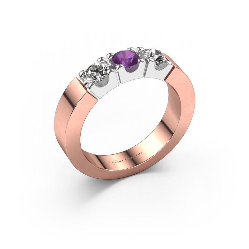 Ring Dana 3 585 Roségold Amethyst 4 mm
