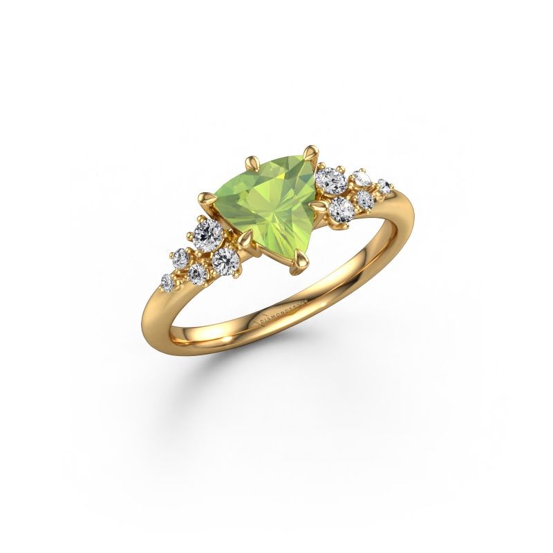 Engagement ring Royce TRI 585 gold peridot 7 mm