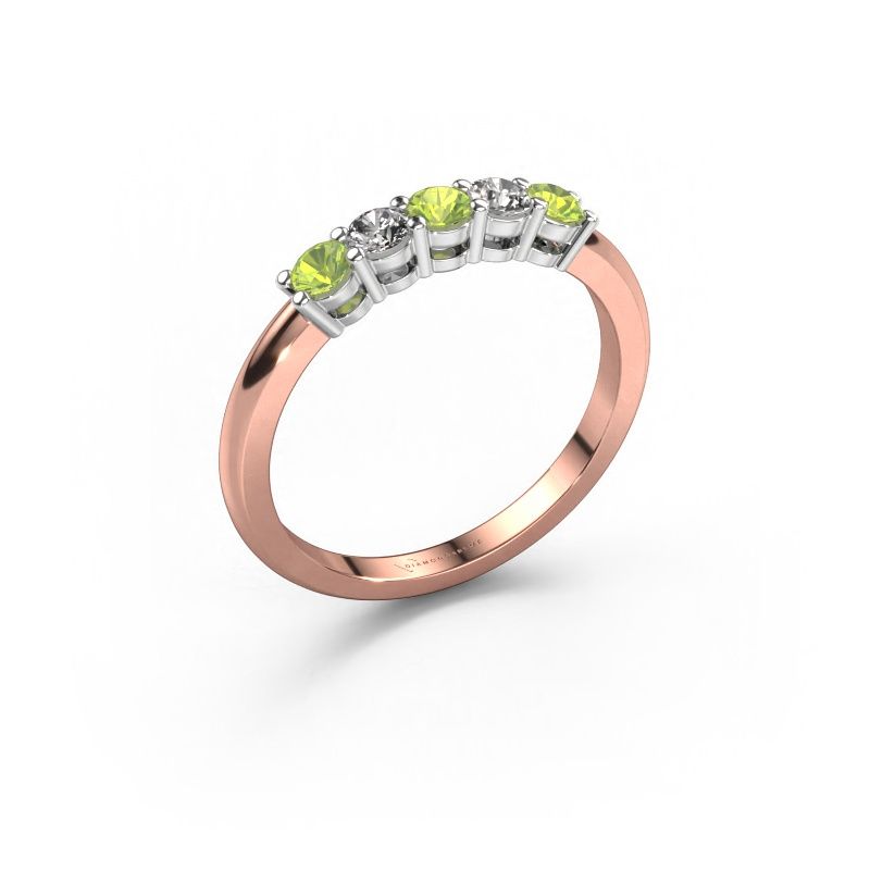 Ring Michelle 5 585 Roségold Peridot 3 mm