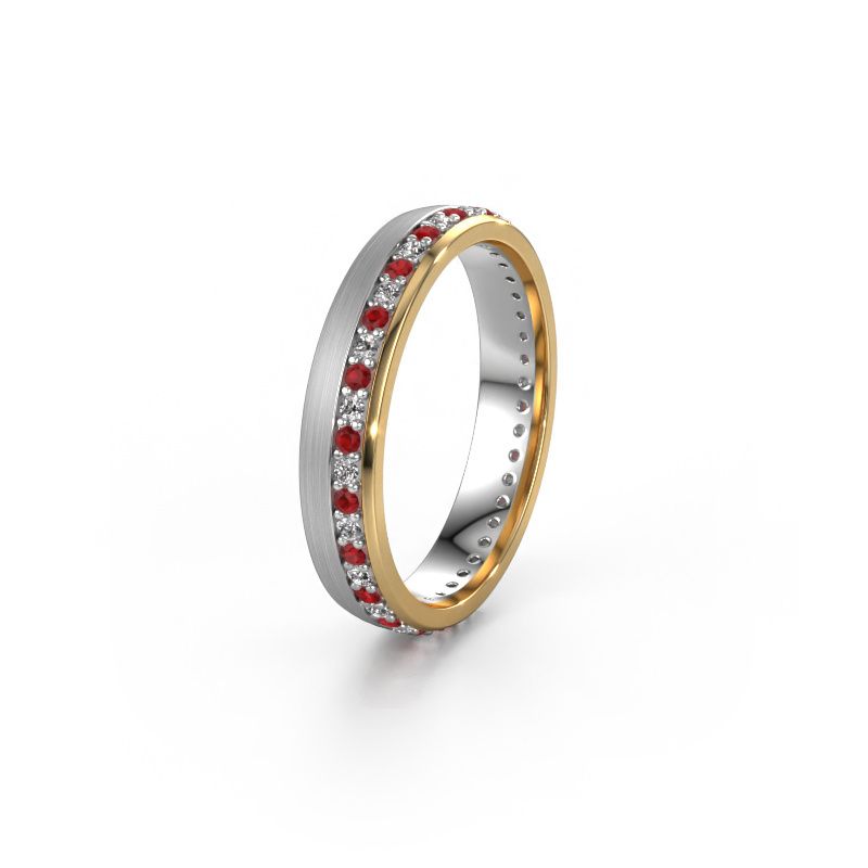 Ehering WH0303L24AM 585 Weißgold Rubin ±4x1.7 mm