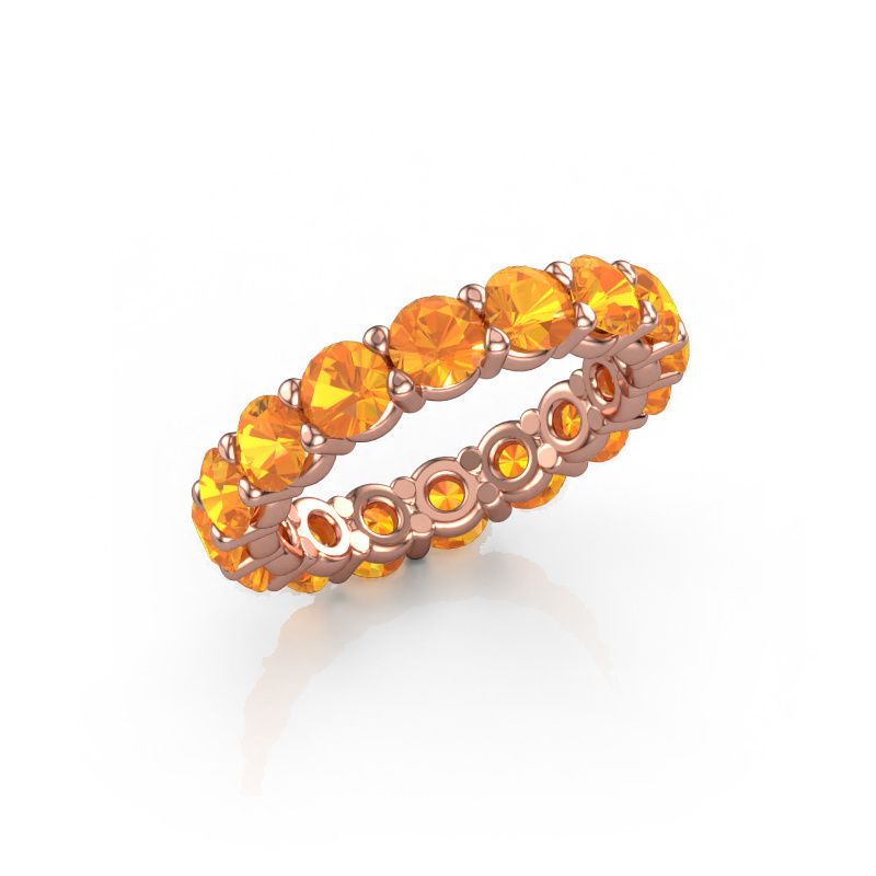 Aanschuifring Heddy rnd 4.0 585 rosé goud citrien 4 mm