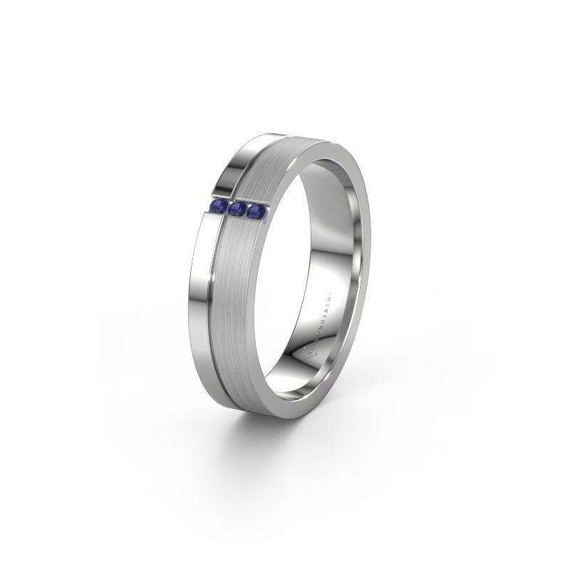 Wedding ring WH0157L14XPM 950 platinum sapphire ±0.16x0.05 in