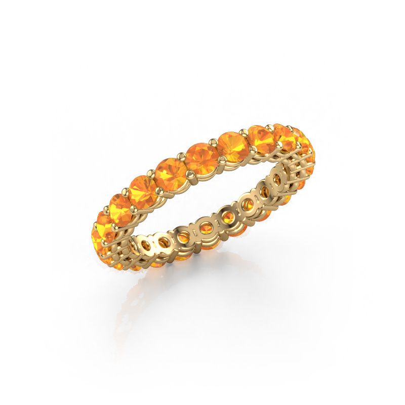 Stackable ring Michelle full 3.0 585 gold citrin 3 mm