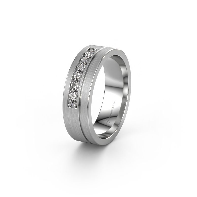 Fede nuziale WH0312L16AM 950 platino diamante ±6 x 1,7 mm