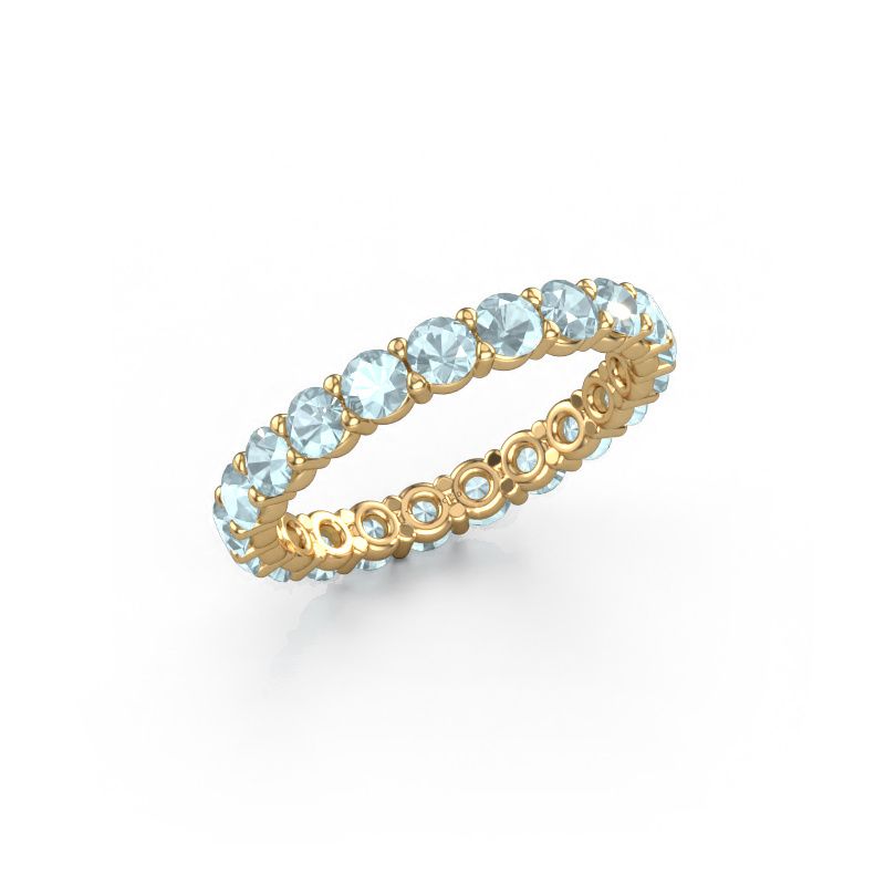 Ring Heddy rnd 2.9 585 gull akvamarin 2.9 mm