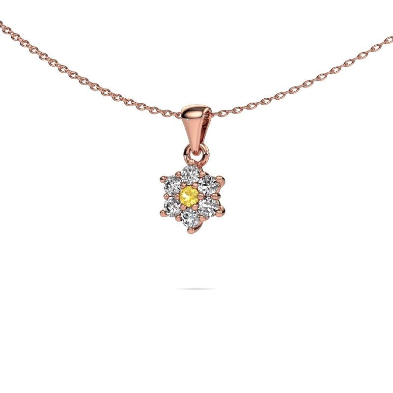 Anhänger Chantal 585 Roségold Gelb Saphir 2.4 mm