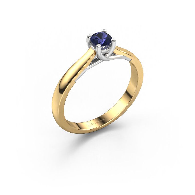 Verlovingsring Mia 1 585 goud saffier 4 mm