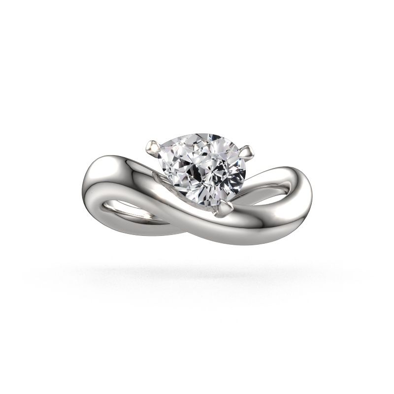 Verlobungsring Chloe PER 585 Weißgold Zirkonia 8x6 mm