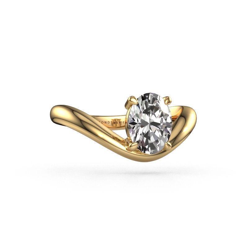 Verlobungsring Femke OVL 585 Gold Zirkonia 8x6 mm
