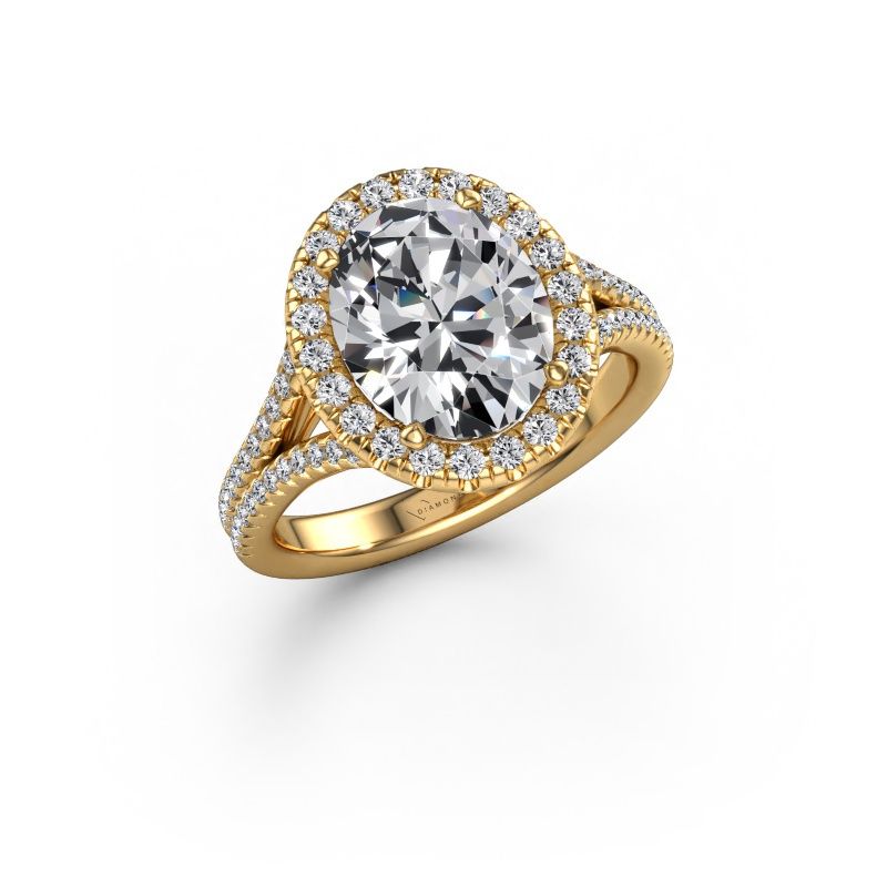 Engagement ring Verla ovl 2 585 gold diamond 3.204 crt